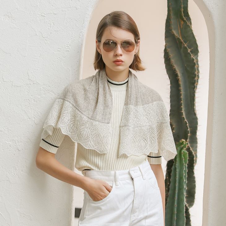 오가닉 캐시미어 니트 스카프