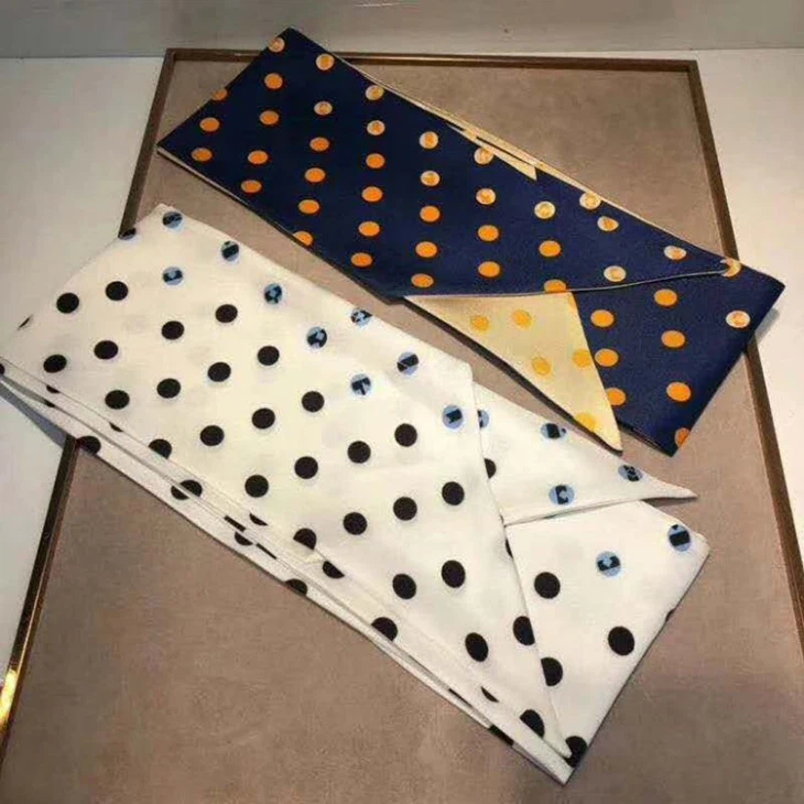 Reversible Silk Skinny Scarf